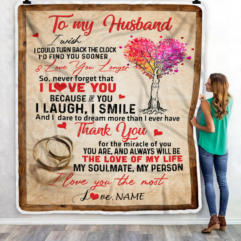Personalized To My Husband Blankets From Wife Never Forget That I Love You Husband Birthday Wedding Anniversary Christmas Customized Fleece Blanket Blanket mockup 3 800x.jpg