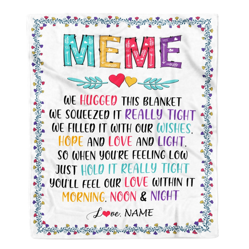 Personalized Meme Blanket From Grandkids We Hugged This Blanket Meme Birthday Mothers Day Christmas Customized Fleece Blanket Blanket mockup 1 800x.jpg