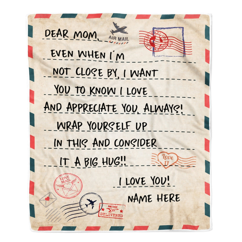 Personalized To Mom Blanket From Daughter Son I Love You Mail Letter for Keep Health Mom Birthday Mothers Day Christmas Gift Customized Fleece Blanket Blanket mockup 1 800x.jpg