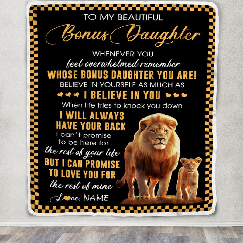 Personalized To My Bonus Daughter Blanket From Stepdad Whenever You Feel Lion Stepdaughter Birthday Gifts Graduation Christmas Fleece Throw Blanket Blanket mockup 3 800x.jpg