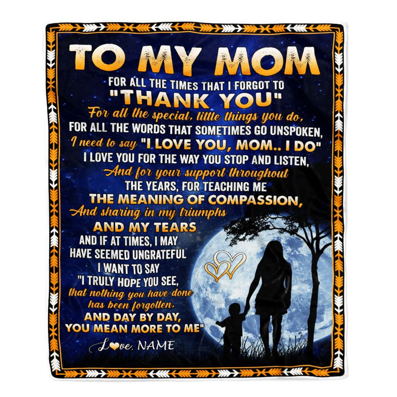 Personalized To My Mom Blanket From Daughter Son Thank You Grateful Love Mom Birthday Mothers Day Thanksgiving Christmas Customized Gift Fleece Blanket Blanket mockup 1 800x.jpg
