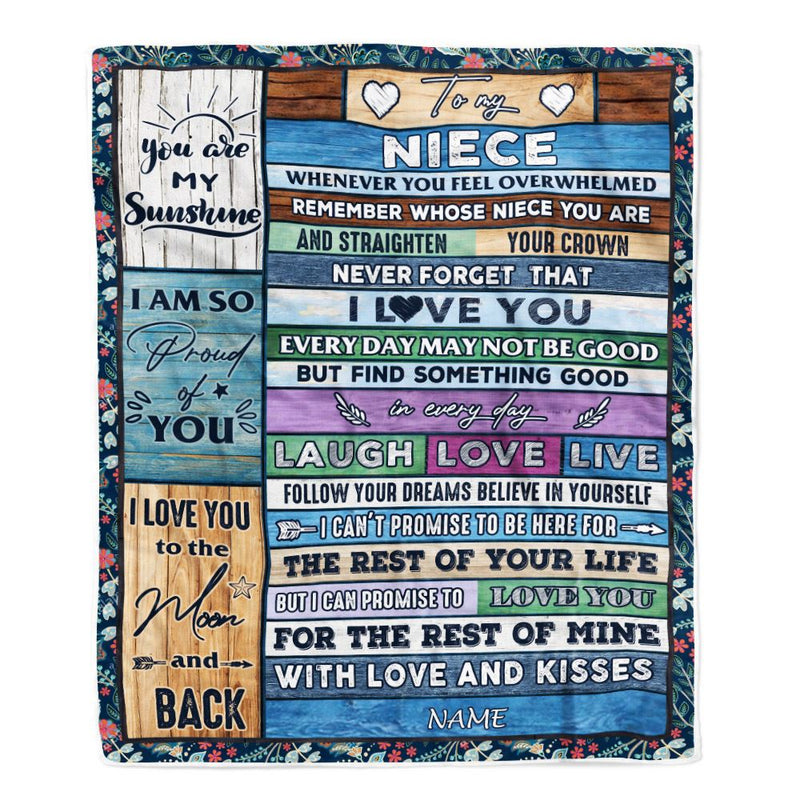 Personalized To My Niece Blanket From Aunt Auntie Uncle Wood Whenever You Feel Overwhelmed Niece Birthday Graduation Christmas Customized Fleece Blanket Blanket mockup 1 800x.jpg