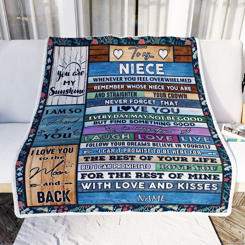Personalized To My Niece Blanket From Aunt Auntie Uncle Wood Whenever You Feel Overwhelmed Niece Birthday Graduation Christmas Customized Fleece Blanket Blanket mockup 2 800x.jpg
