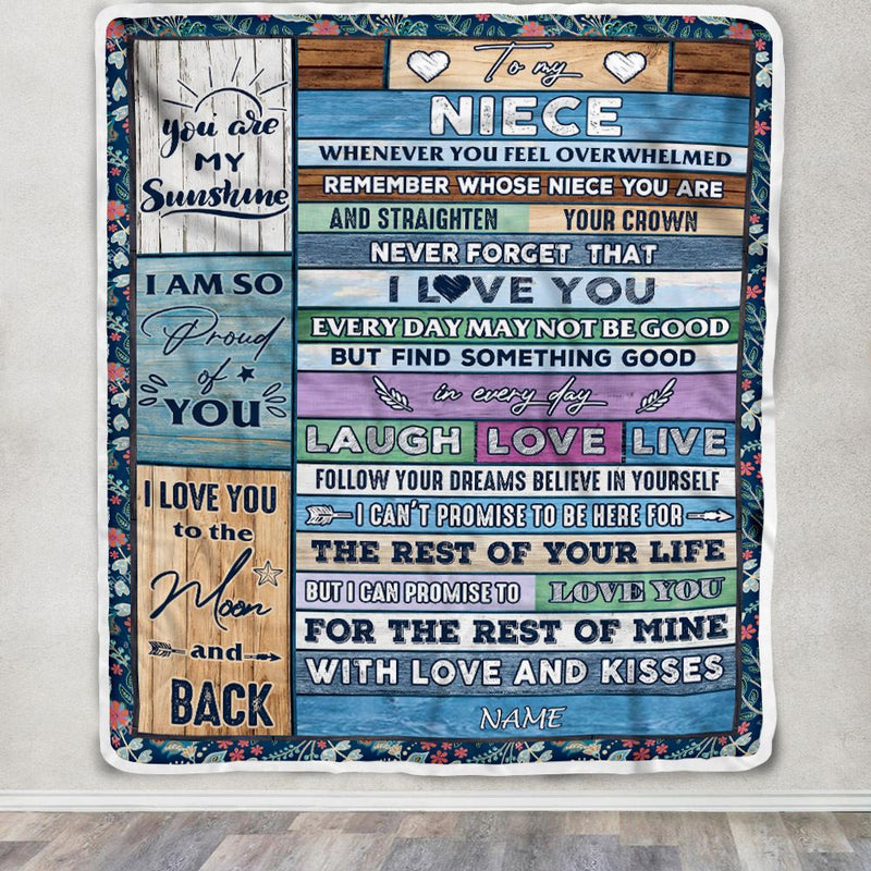 Personalized To My Niece Blanket From Aunt Auntie Uncle Wood Whenever You Feel Overwhelmed Niece Birthday Graduation Christmas Customized Fleece Blanket Blanket mockup 3 800x.jpg