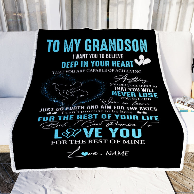Personalized To My Grandson Blanket From Grandma Nana Promise To Love You Grandson Birthday Graduation Christmas Customized Bed Fleece Throw Blanket Blanket mockup 2 800x.jpg