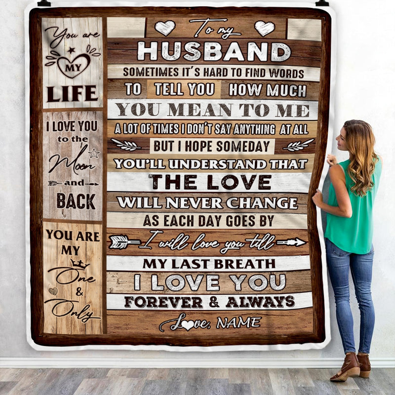 Personalized To My Husband Blanket From Wife Wood You Meaning To Me Love You Husband Anniversary Valentines Day For Her Wedding Christmas Fleece Throw Blanket Blanket mockup 3 800x.jpg