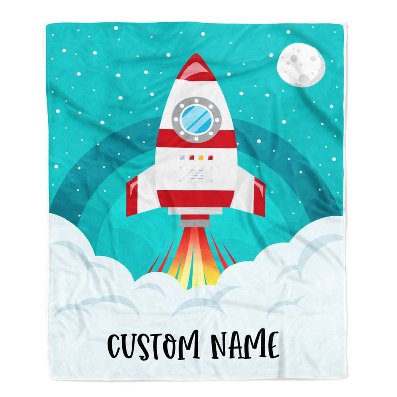 Personalized Rocket Launch Space Baby Blanket with Name Custom Baby Nursery for Boys Girls Son Daughter Grandson Nehpew Birthday Customized Fleece Blanket Blanket mockup 1 800x.jpg