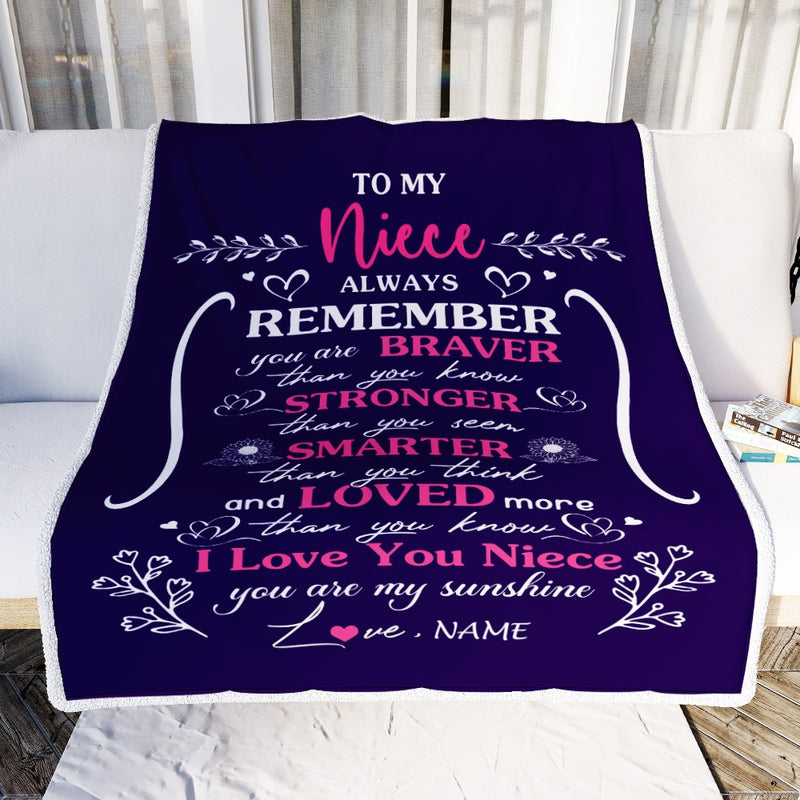 Personalized To My Niece Blanket From Aunt Uncle Mother Purple I Love You Niece Birthday Christmas Gift Customized Bed Quilt Fleece Throw Blanket Blanket mockup 2 800x.jpg