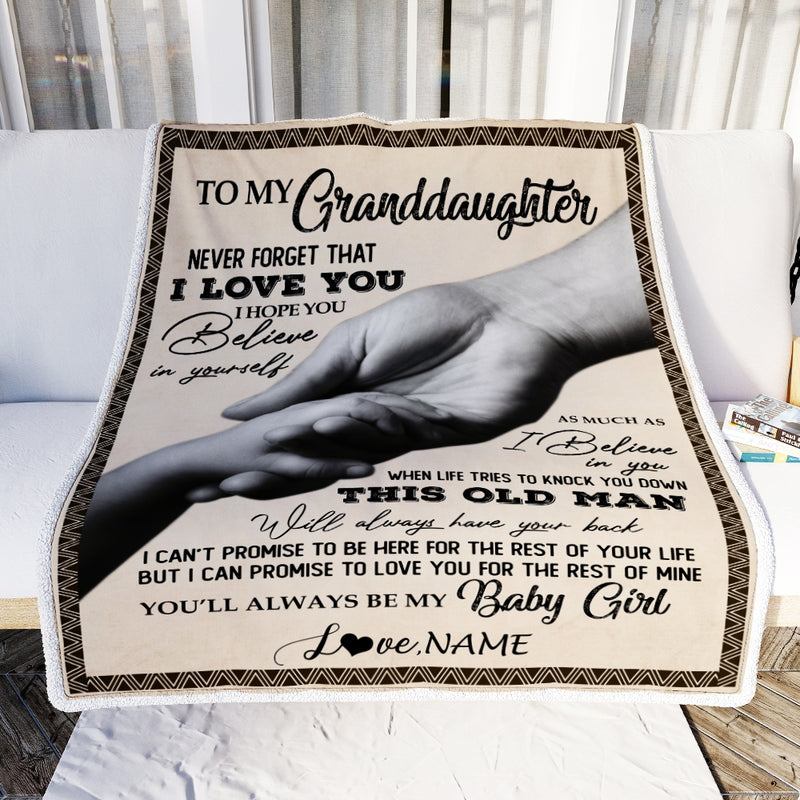 Personalized To My Granddaughter From Grandpa Papa Never Forget That I Love You Great Birthday Graduation Christmas Bed Quilt Fleece Throw Blanket Blanket mockup 2 800x.jpg