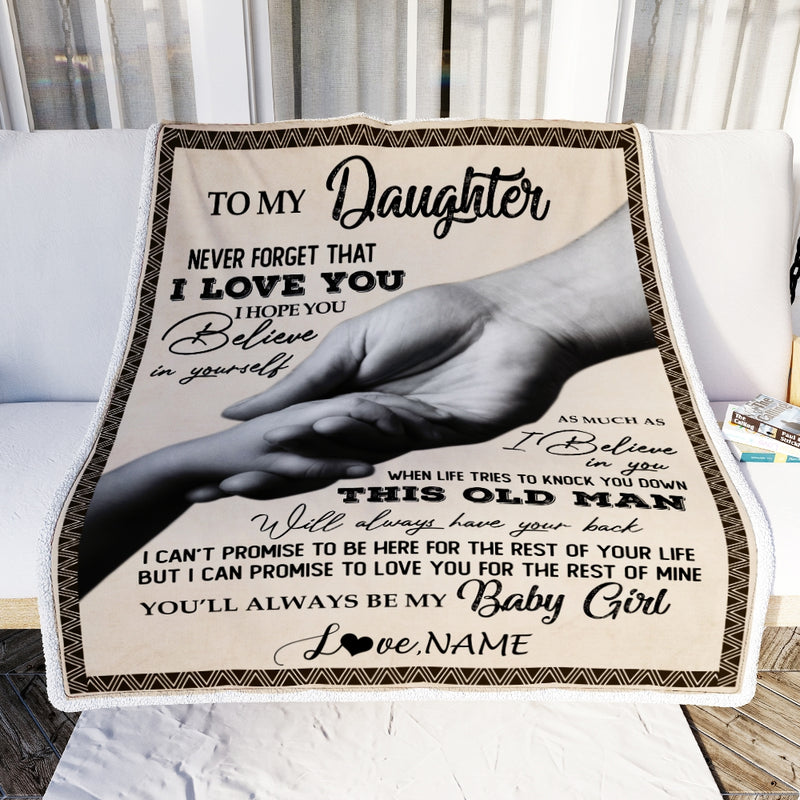 Personalized To My Daughter From Dad Never Forget That I Love You For Daughter Great Birthday Graduation Christmas Bed Quilt Fleece Throw Blanket Blanket mockup 2 800x.jpg
