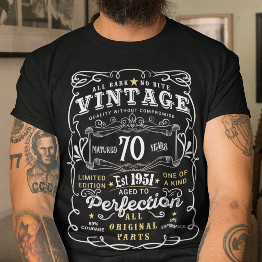 70th Birthday T Shirt Limited Edition Aged To Perfection.jpg