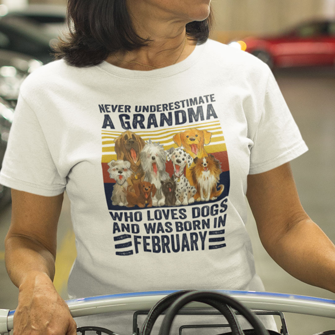 Never Underestimate A Grandma Who Loves Dogs February Shirt.jpg