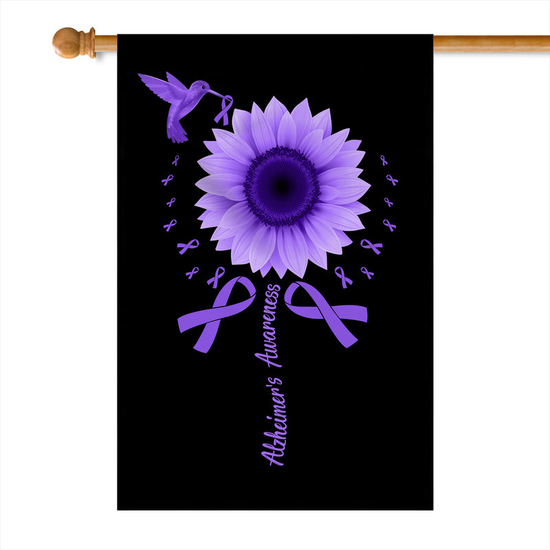Hummingbird Sunflower Alzheimer s Awareness Flag Purple Ribbon House Flag mockup 1 800x.jpg