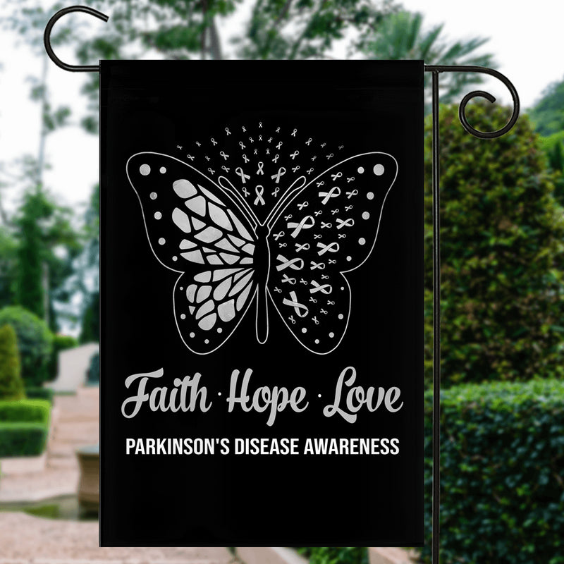 Faith Hope Love Butterfly Parkinson s Disease Awareness Flag Grey Ribbon Garden Flag mockup 3 800x.jpg