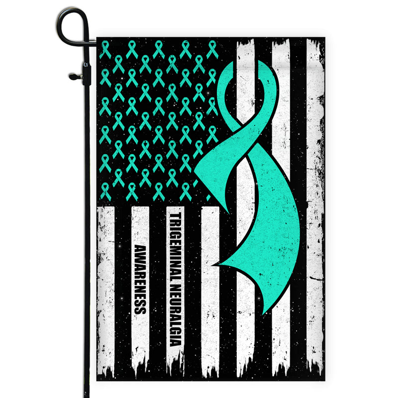 Trigeminal Neuralgia Awareness America Flag Teal Ribbon Garden Flag mockup 1 800x.jpg
