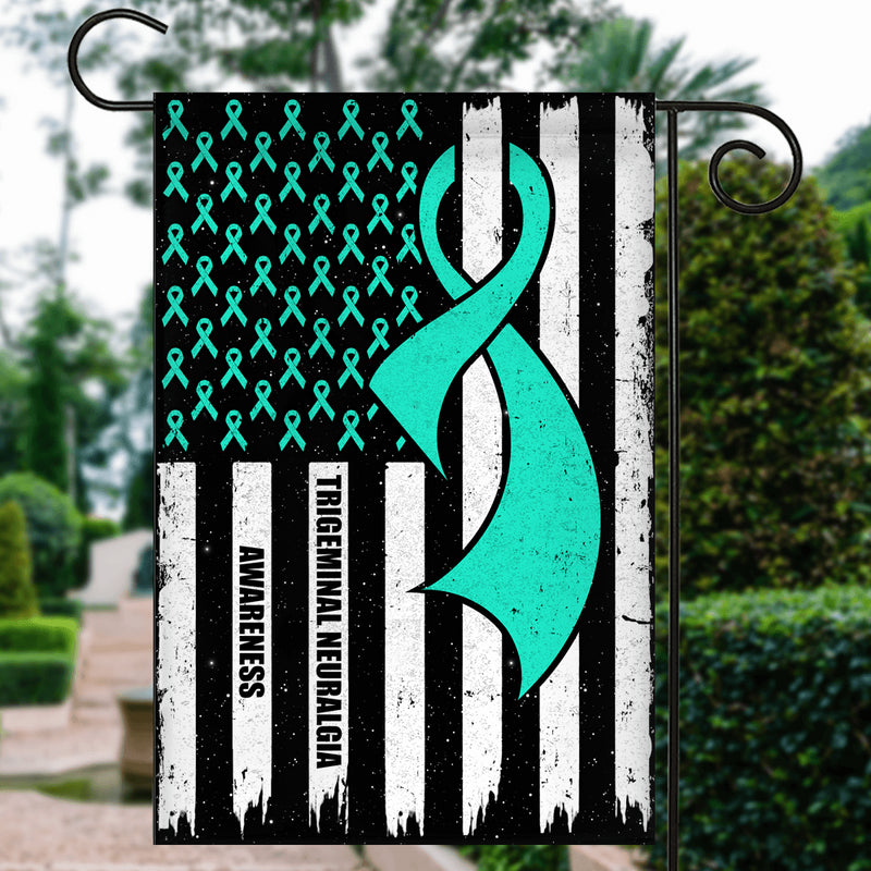 Trigeminal Neuralgia Awareness America Flag Teal Ribbon Garden Flag mockup 3 800x.jpg