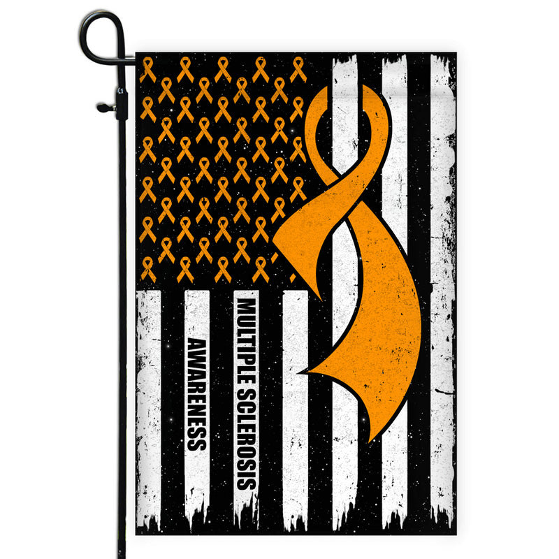 Multiple Sclerosis Awareness America Flag Orange Ribbon Garden Flag mockup 1 800x.jpg