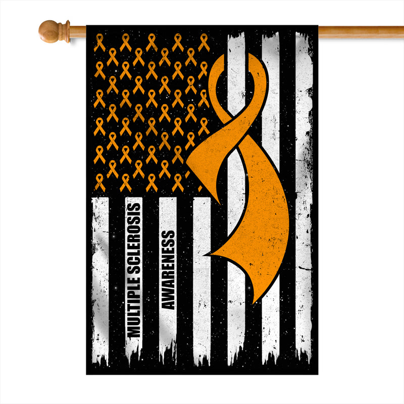 Multiple Sclerosis Awareness America Flag Orange Ribbon House Flag mockup 1 800x.jpg