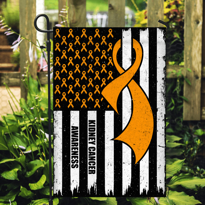 Kidney Cancer Awareness America Flag Orange Ribbon Garden Flag mockup 2 800x.jpg