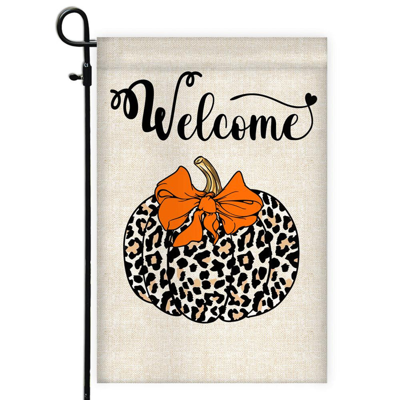 Fall Pumpkin Leopard Welcome Flags Autumn Seasonal Home Garden Flag mockup 1 800x.jpg