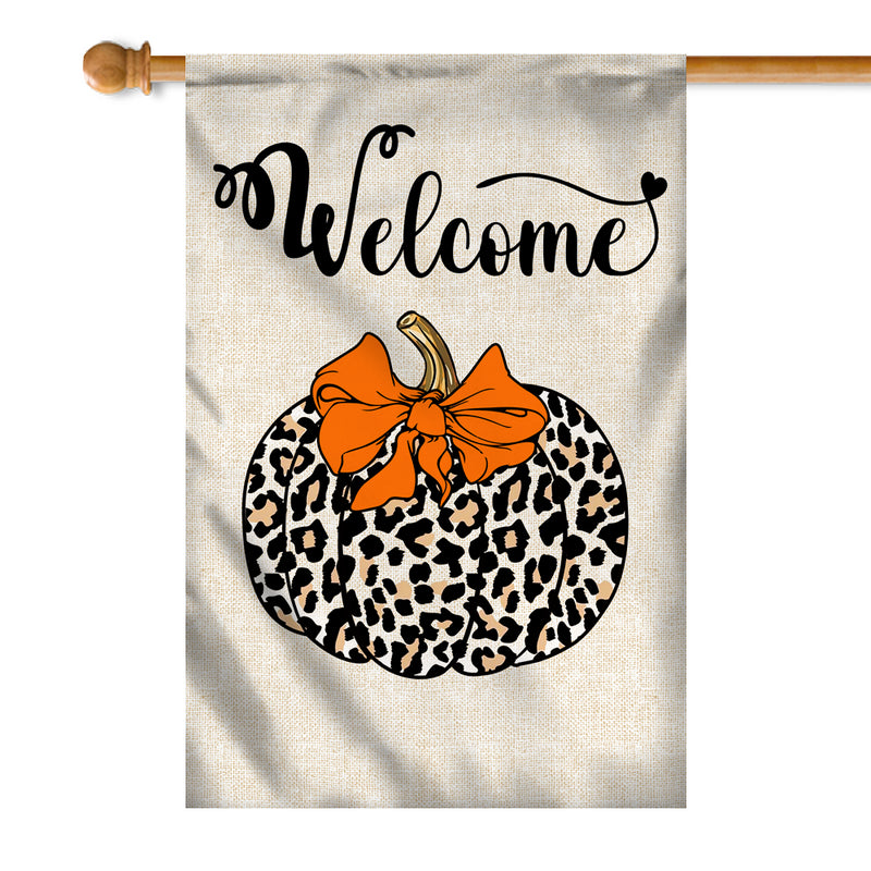 Fall Pumpkin Leopard Welcome Flags Autumn Seasonal Home House Flag mockup 1 800x.jpg