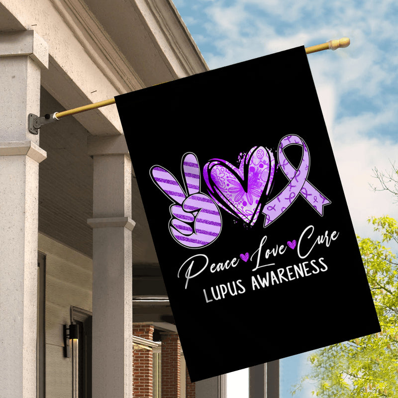 Peace Love Cure Purple Ribbon Lupus Awareness Flag House Flag mockup 2 800x.jpg