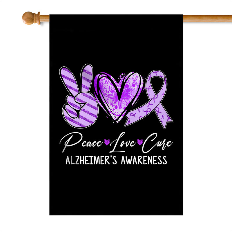 Peace Love Cure Purple Ribbon Alzheimer s Awareness Flag House Flag mockup 1 800x.jpg