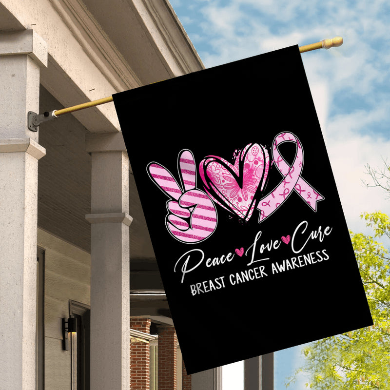 Peace Love Cure Pink Ribbon Breast Cancer Awareness Flag House Flag mockup 2 800x.jpg