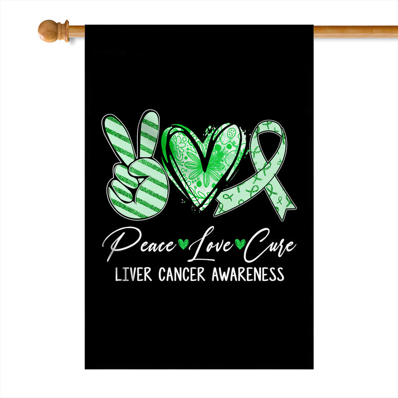 Peace Love Cure Green Ribbon Liver Cancer Awareness Flag House Flag mockup 1 800x.jpg