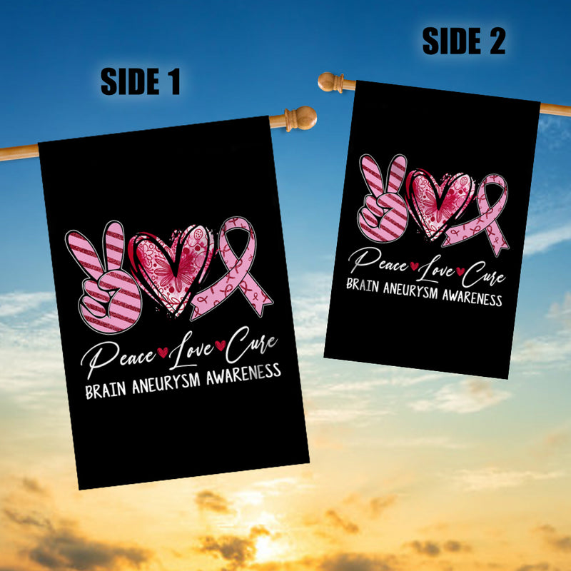 Peace Love Cure Burgundy Ribbon Brain Aneurysm Awareness Flag House Flag mockup 3 800x.jpg