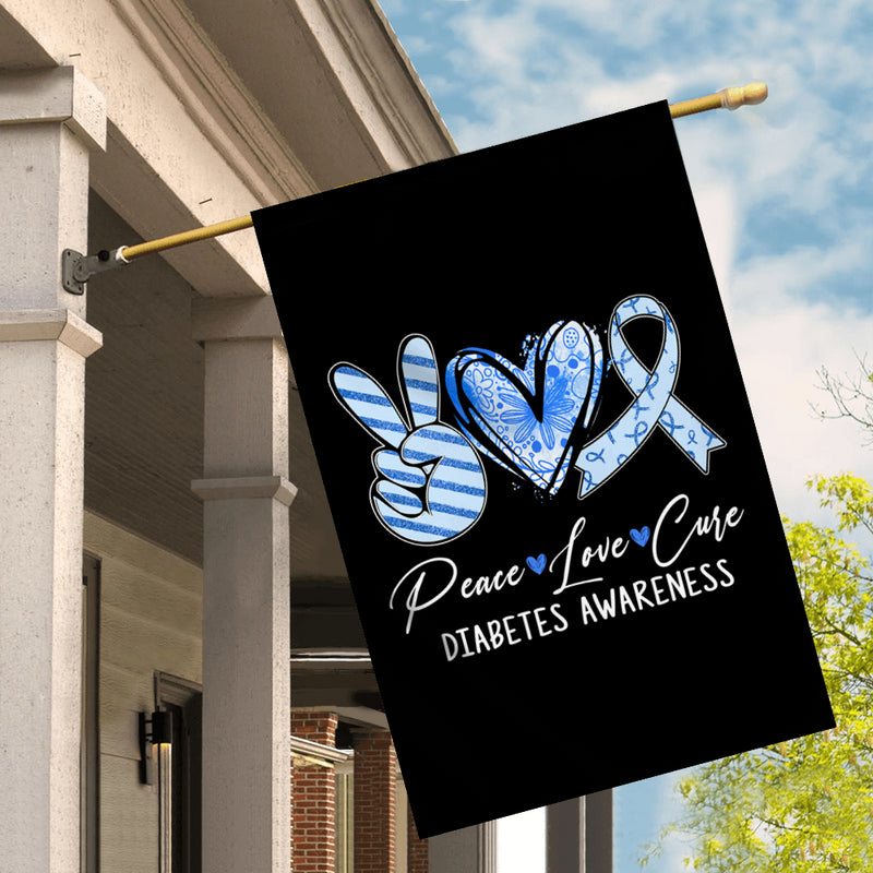 Peace Love Cure Blue Ribbon Diabetes Awareness Flag House Flag mockup 2 800x.jpg