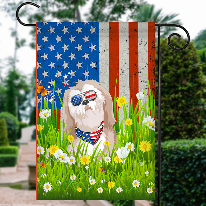 Shih Tzu American USA Flag 4th of July Dog Lover On Independence Day Garden Flag mockup 3 800x.jpg