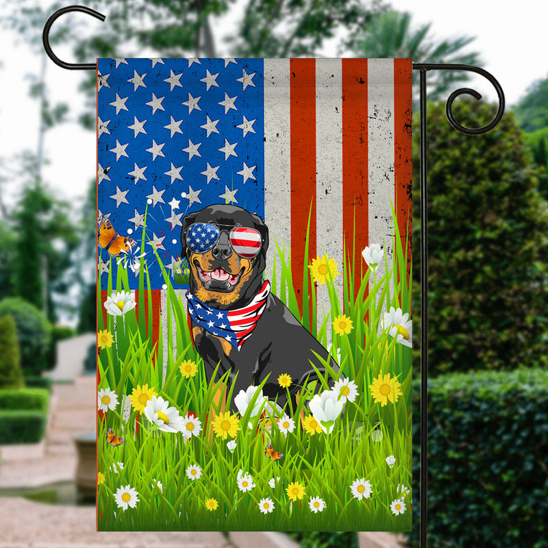 Rottweiler American USA Flag 4th of July Dog Lover On Independence Day Garden Flag mockup 3 800x.jpg