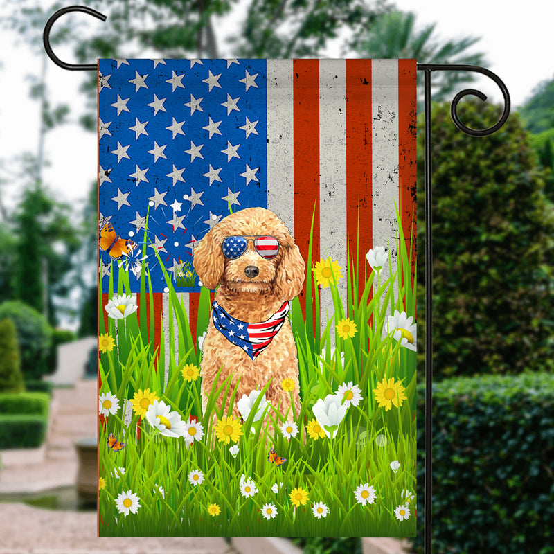 Poodle American USA Flag 4th of July Dog Lover On Independence Day Garden Flag mockup 3 800x.jpg