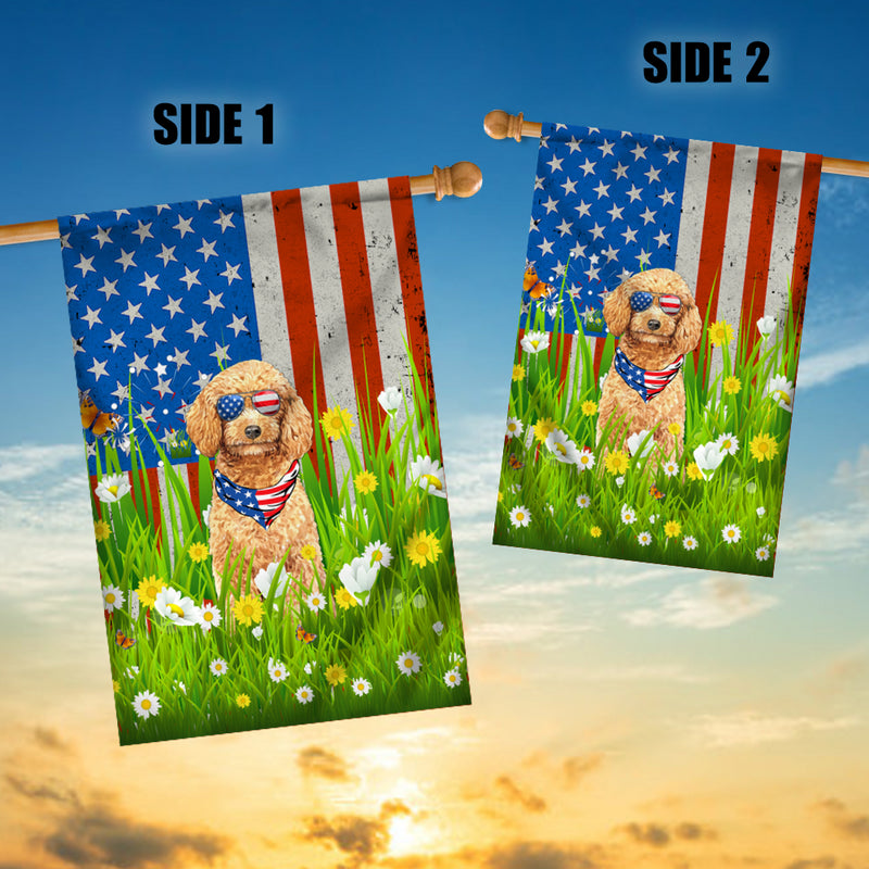 Poodle American USA Flag 4th of July Dog Lover On Independence Day House Flag mockup 3 800x.jpg
