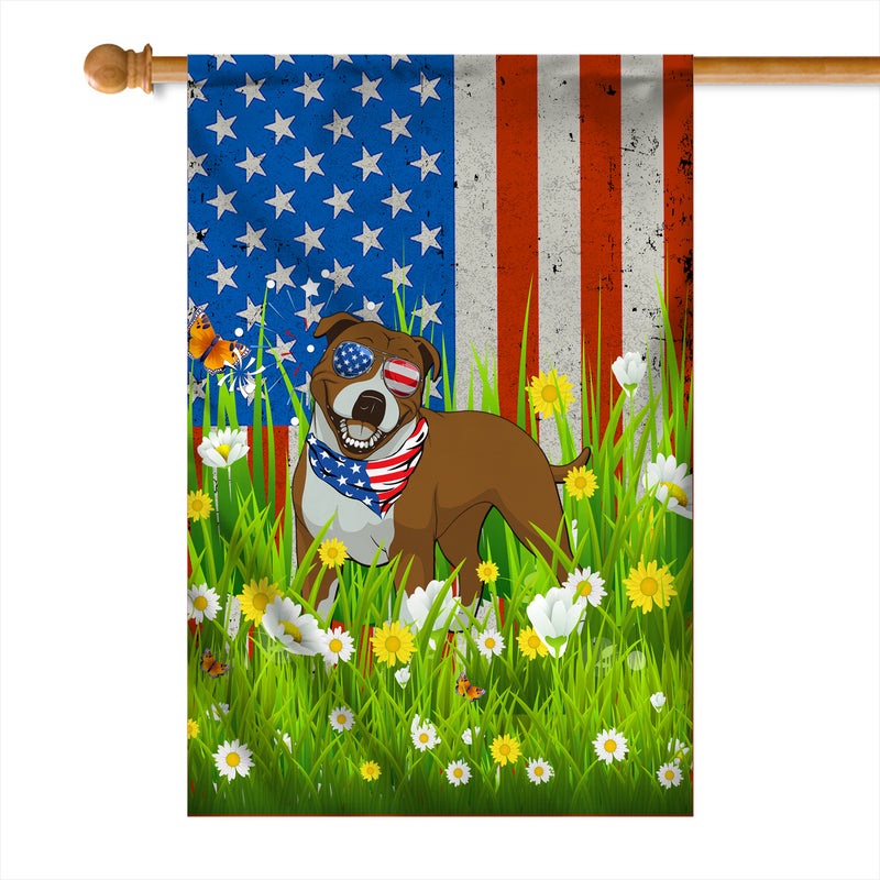 Pitbull American USA Flag 4th of July Dog Lover On Independence Day House Flag mockup 1 800x.jpg