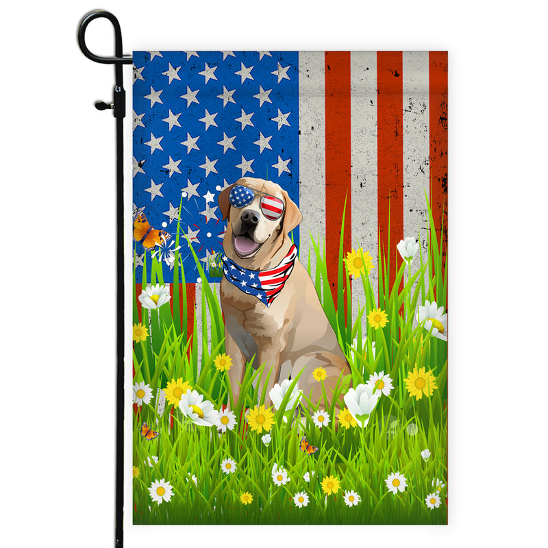 Labrador American USA Flag 4th of July Dog Lover On Independence Day Garden Flag mockup 1 800x.jpg