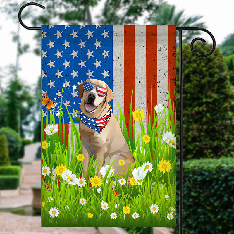 Labrador American USA Flag 4th of July Dog Lover On Independence Day Garden Flag mockup 3 800x.jpg