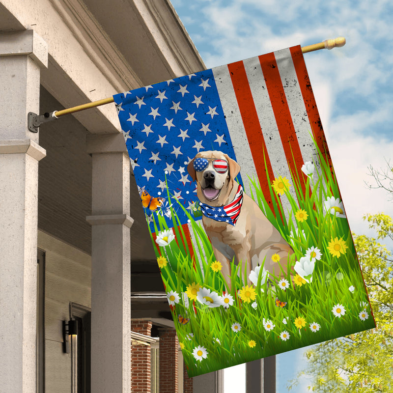 Labrador American USA Flag 4th of July Dog Lover On Independence Day House Flag mockup 2 800x.jpg