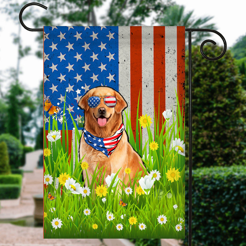 Golden Retriever American USA Flag 4th of July Dog Lover On Independence Day Garden Flag mockup 3 800x.jpg