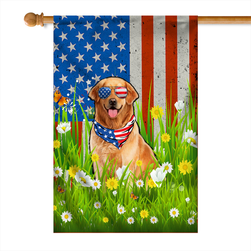Golden Retriever American USA Flag 4th of July Dog Lover On Independence Day House Flag mockup 1 800x.jpg