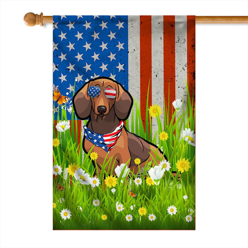 Dachshund American USA Flag 4th of July Dog Lover On Independence Day House Flag mockup 1 800x.jpg