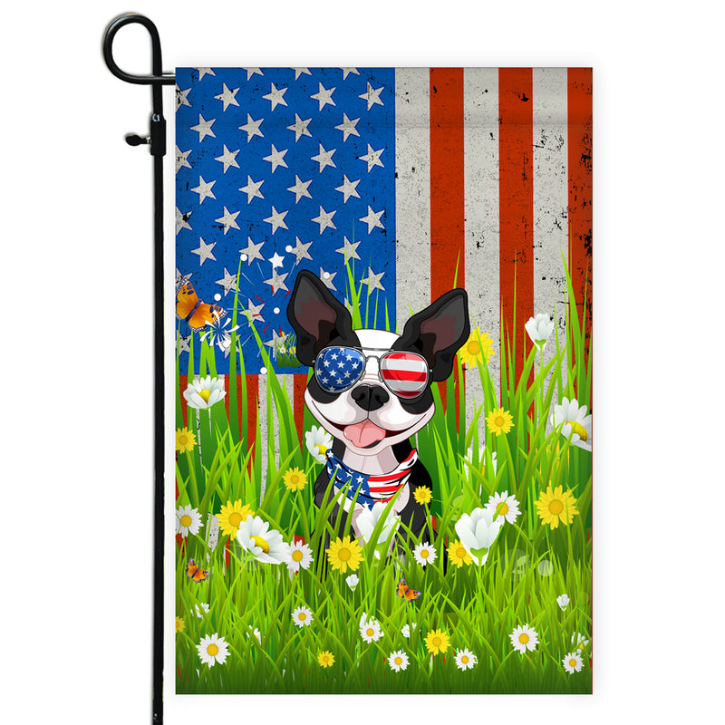 Boston Terrier American USA Flag 4th of July Dog Lover On Independence Day Garden Flag mockup 1 800x.jpg