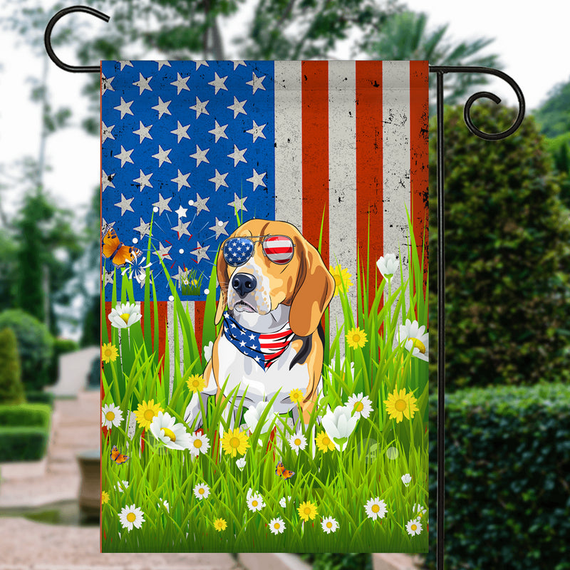 Beagle American USA Flag 4th of July Dog Lover On Independence Day Garden Flag mockup 3 800x.jpg
