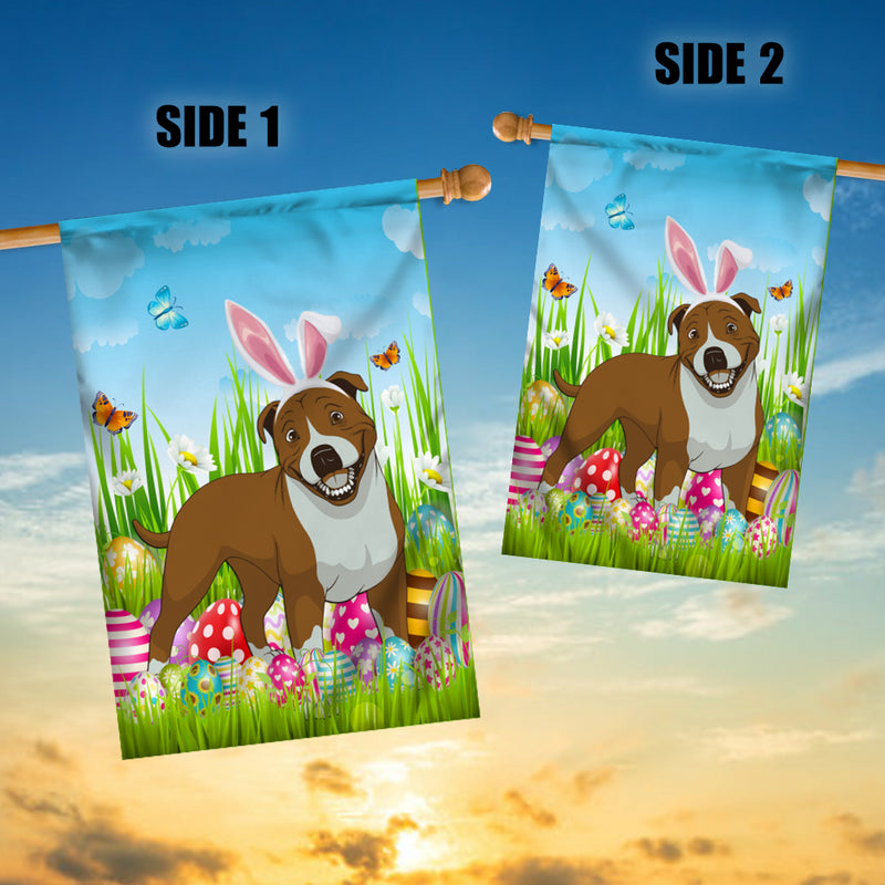 Pitbull Happy Easter Day Holiday Flag Funny Dog Dog Wear Bunny Ears Headband Cute for Home Decor House Flag mockup 3 800x.jpg