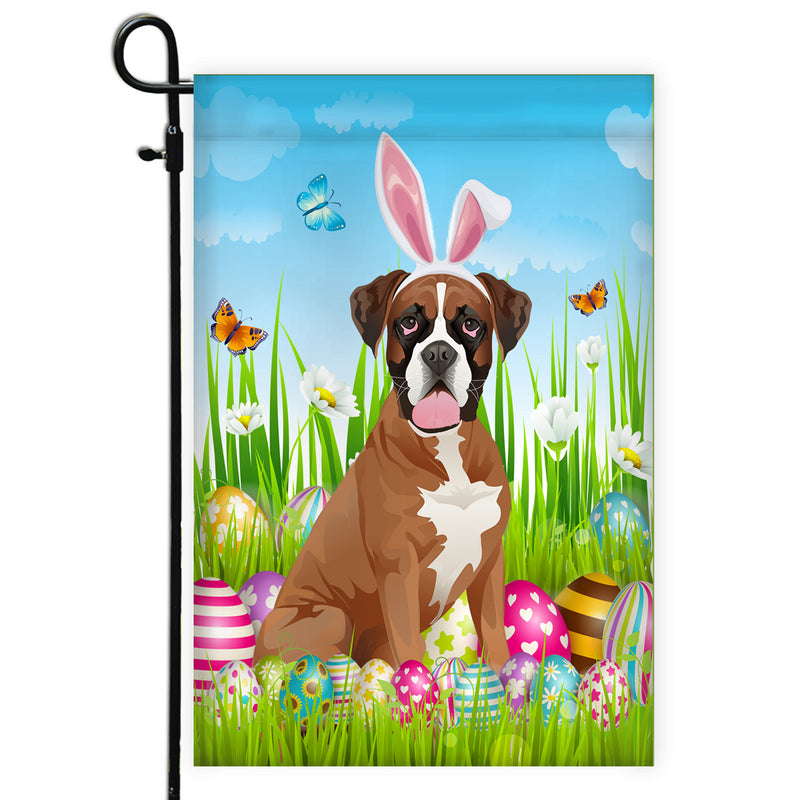 Boxer Happy Easter Day Holiday Flag Funny Dog Dog Wear Bunny Ears Headband Cute for Home Decor Garden Flag mockup 1 800x.jpg
