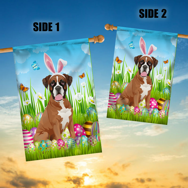 Boxer Happy Easter Day Holiday Flag Funny Dog Dog Wear Bunny Ears Headband Cute for Home Decor House Flag mockup 3 800x.jpg