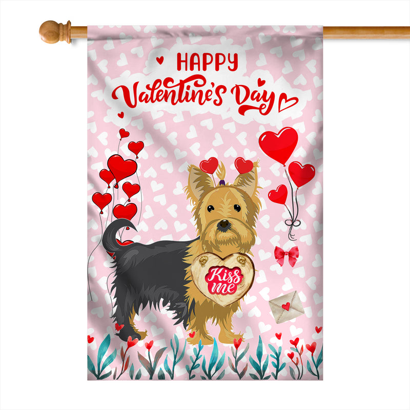 Happy Valentine s Day Yorkie Flag Dogs Funny Yorkie Heart Balloon House Flag mockup 1 800x.jpg