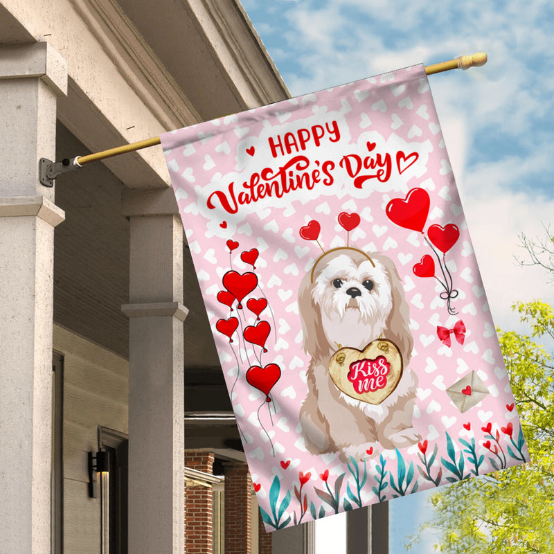 Happy Valentine s Day Shih Tzu Flag Dogs Funny Shih Tzu Heart Balloon House Flag mockup 2 800x.jpg