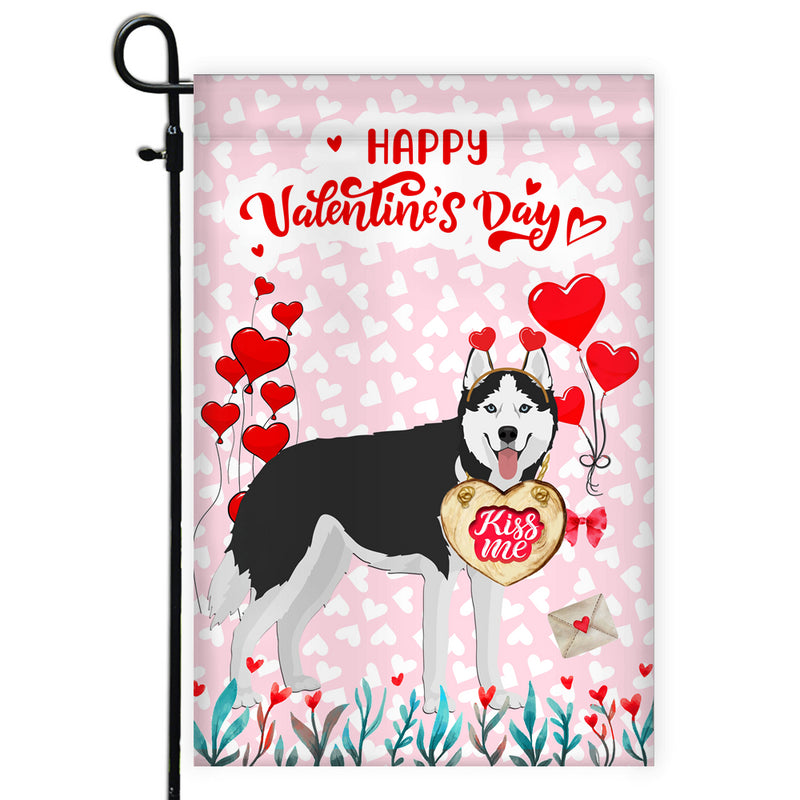 Happy Valentine s Day Siberian Husky Flag Dogs Funny Siberian Husky Heart Balloon Garden Flag mockup 1 800x.jpg